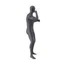 Sport heren mannequin, grijs, abstract hoofd, staande pose 363