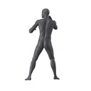 Sport heren mannequin, grijs, abstract hoofd, staande pose 363