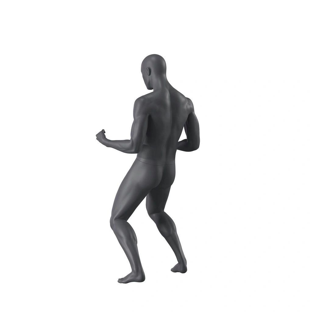BINK - Winning Schaufensterpuppe Herr, graphitgrau, stillierten Kopf, stehende Pose 336