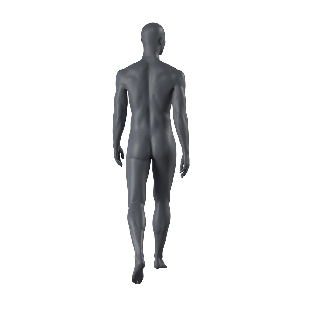 BINK - Sport mannequin, male, graphite grey, stylised head, standing pose 361