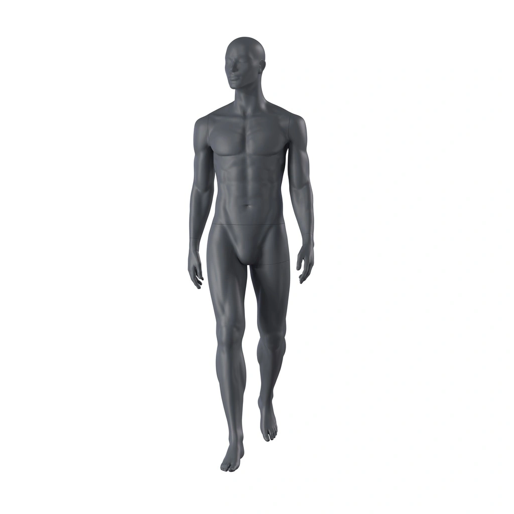 BINK - Sport mannequin, male, graphite grey, stylised head, standing pose 361