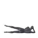 Workout sport dames mannequin, grafiet grijs, gestilleerd hoofd, liggende pose 08