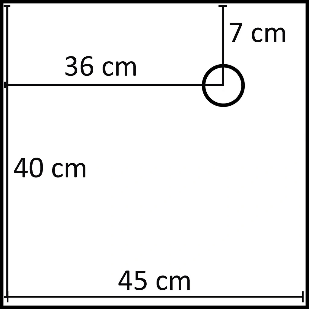 BINK - Rectangular mannequin base 45x40 cm, brushed stainless steel 