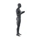 Fitness heren mannequin met prothesebeen, grafiet grijs, gestilleerd hoofd, staande pose 419