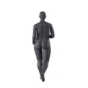 Lopende sport dames mannequin, grafiet grijs, gestilleerd hoofd, staande pose 36