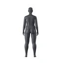 Volslanke sport dames mannequin, grafiet grijs, gestilleerd hoofd, staande pose 33 