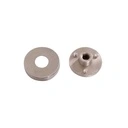 Voetplaat rond, glas, 32 cm, M12, connector afstand 3.5 cm
