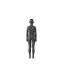 Sport mannequin kind, grafiet grijs, 10 jaar, gestilleerd hoofd, staande pose 608 