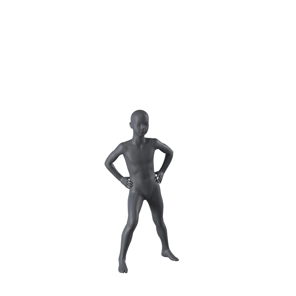 BINK - Stretching Sport-Model Kind, graphitgrau, 8 Jahre, stilisierter Kopf, Pose 612