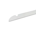 Witte kapstok voor dameskledij, 38 cm breedte, nikkel haak - doos van 100 stuks.