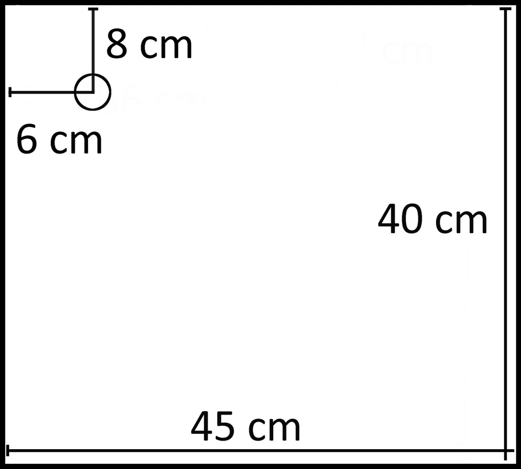 BINK - Rectangular mannequin base 45x40 cm, brushed stainless steel