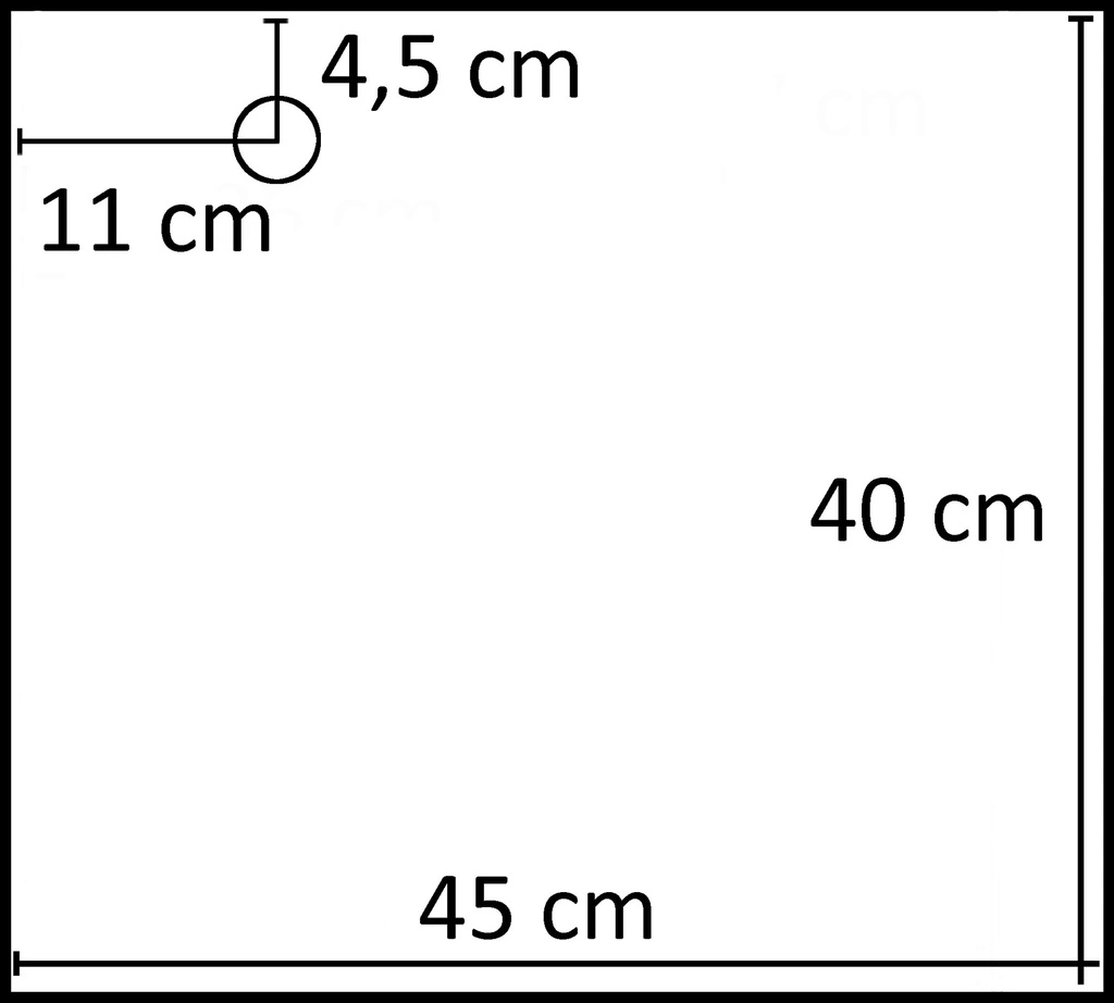 BINK - Rectangular mannequin base 45x40 cm, brushed stainless steel