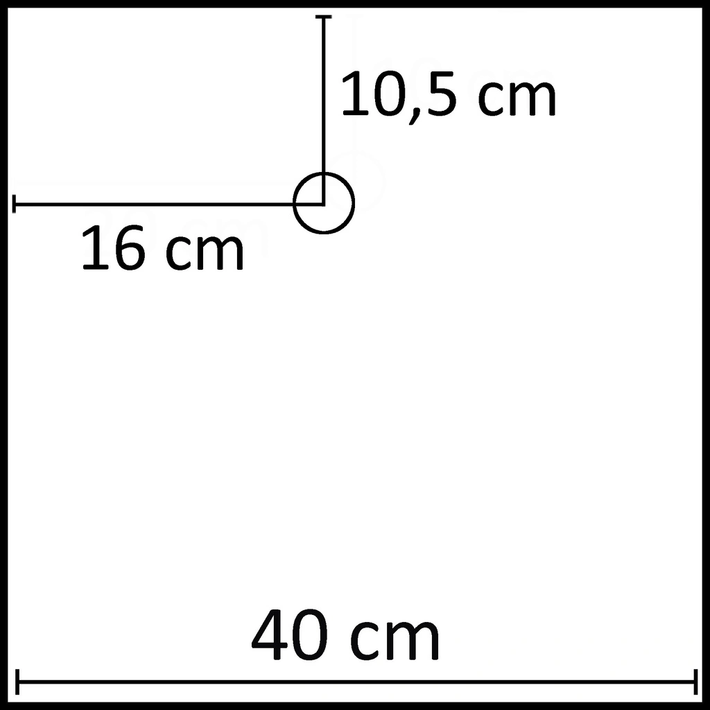 BINK - Square mannequin base 40x40 cm, brushed stainless steel