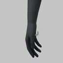 Sport mannequin kind, grafiet grijs, 12 jaar meisje, gestilleerd hoofd, staande pose 607