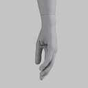 Voetbal sport dames mannequin, grijs, abstract hoofd, staande pose 16