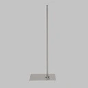 Sport herentorso met benen, grafiet grijs, metalen sokkel, gestilleerd hoofd, pose 501