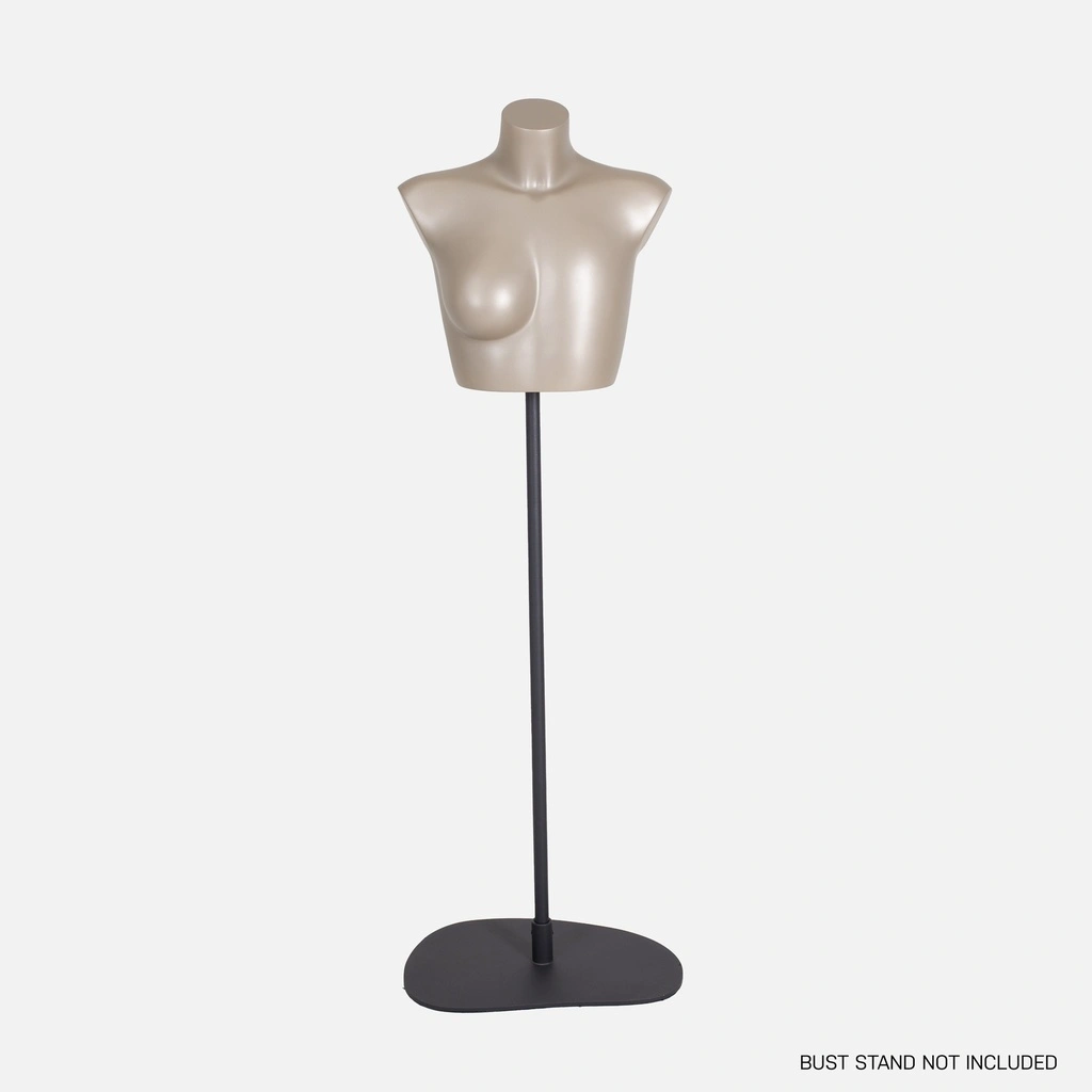 BINK - Korte damesbuste 1 borst C-cup, FRP, brons huidskleur (metallic)