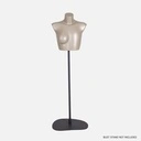 Korte damesbuste 1 borst C-cup, FRP, brons huidskleur (metallic)