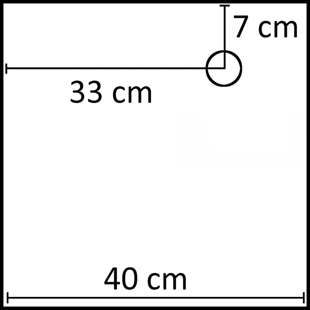 BINK - Square mannequin base 40x40cm, powdercoated steel mat white
