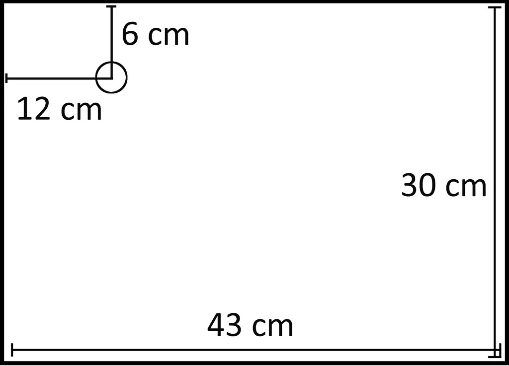 BINK - Rectangular base for child window mannequin, tempered glas
