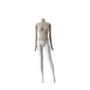 Halsplaatje voor damesetalagepop, beige stof, Maison Marlu