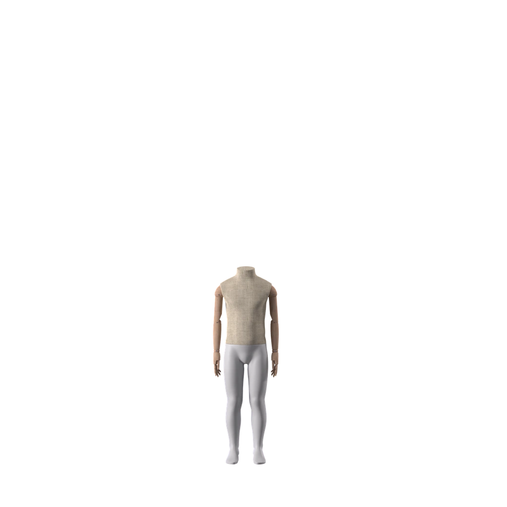 Halsplaatje voor kinderfiguur 4J, beige stof, Maison Marlu
