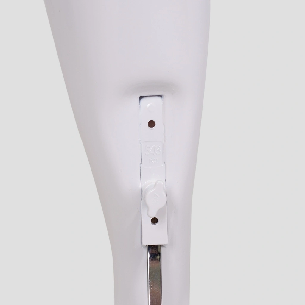 BINK - Mannequin femme incassable, tête semi-abstraite, mannequin recyclable en plastique ABS, blanc brillant, pose 42