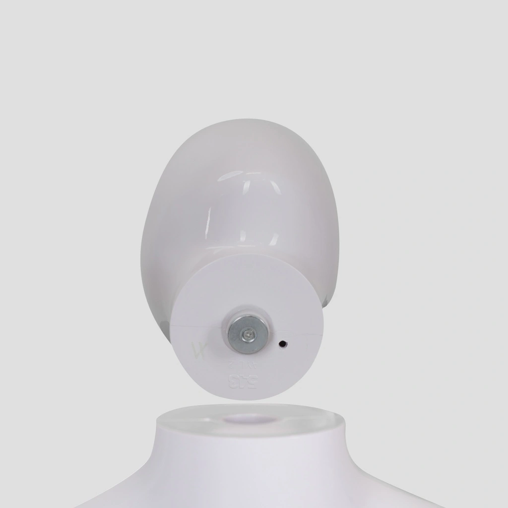 BINK - Onbreekbare volslanke dames mannequin, abstract hoofd, 42EU / FR46, recycleerbare mannequin uit ABS plastic, glanzend wit, pose 50