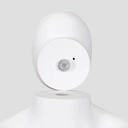 Onbreekbare heren mannequin, abstract hoofd, recycleerbare mannequin uit ABS plastic, wit mat, pose 05