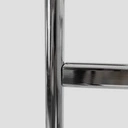 Kledingrek met vaste tussenbar, chroom, 100 cm breed op wielen