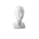 Display met abstract gestilleerd dameshoofd voor accessoires, wit mat