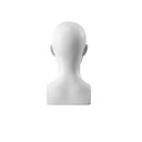 Display met abstract gestilleerd dameshoofd voor accessoires, wit mat