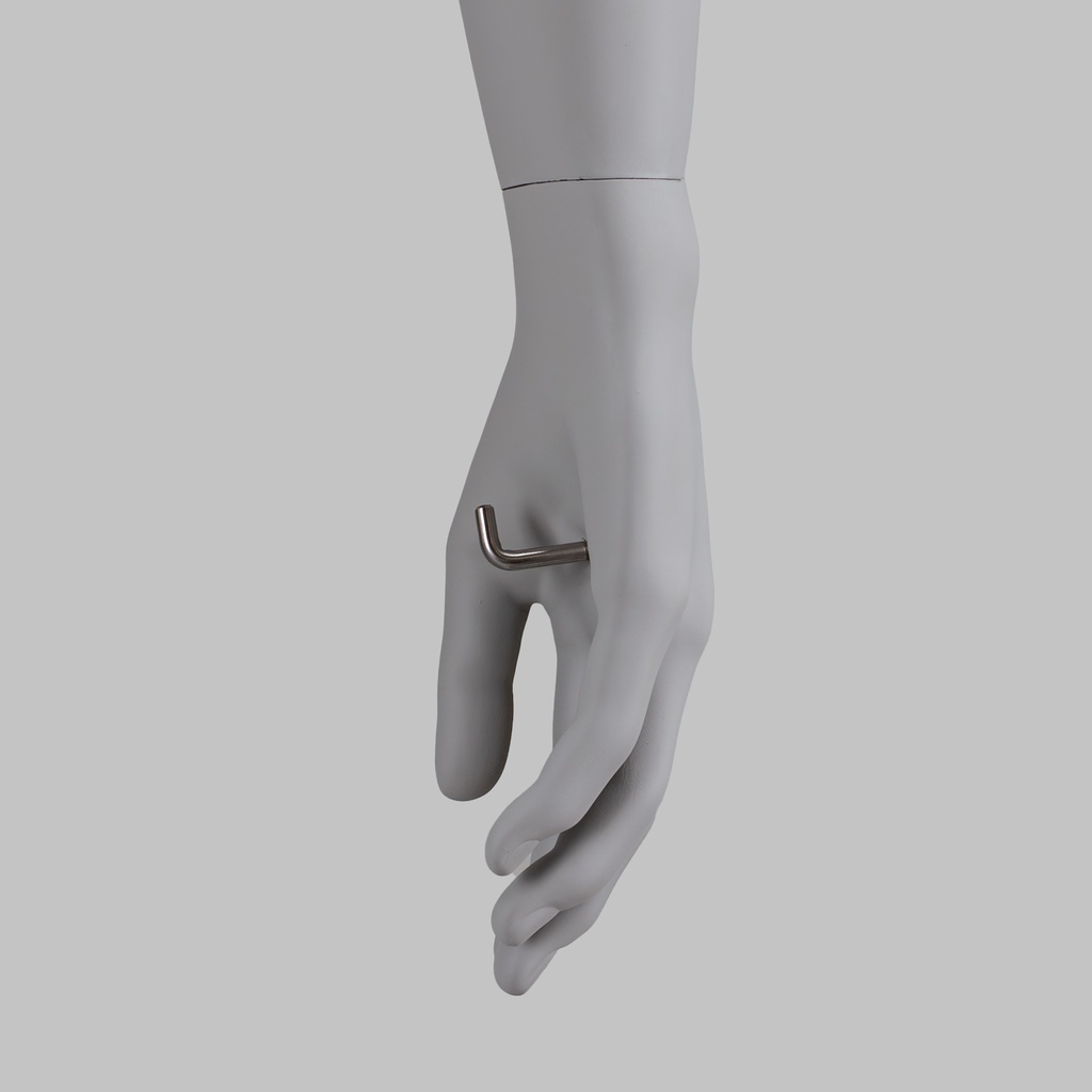 Sport heren mannequin, grijs, abstract hoofd, staande pose 329