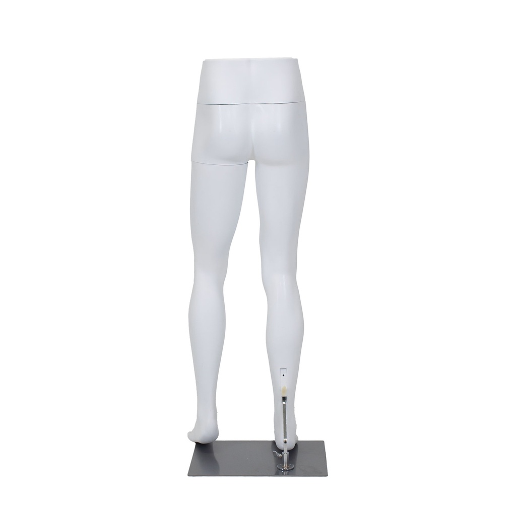 BINK - Expositor para pantalones blancos de hombre, plástico, base metálica y pasador para pantorrillas