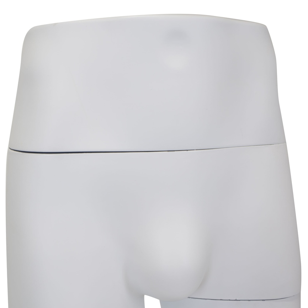 BINK - Expositor para pantalones blancos de hombre, plástico, base metálica y pasador para pantorrillas