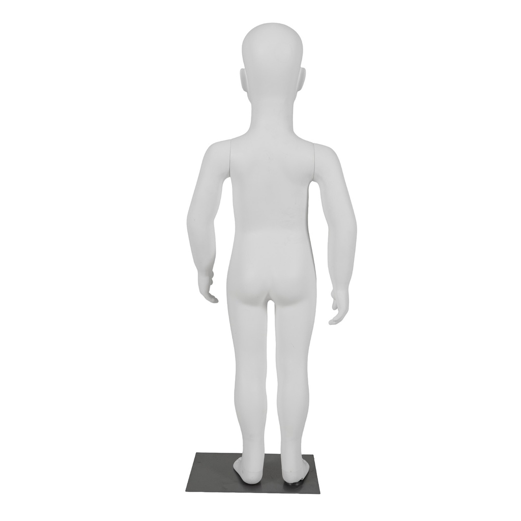 BINK - Maniquí infantil blanco, 3 ãnos, plástico, base metálica y pasador para pies