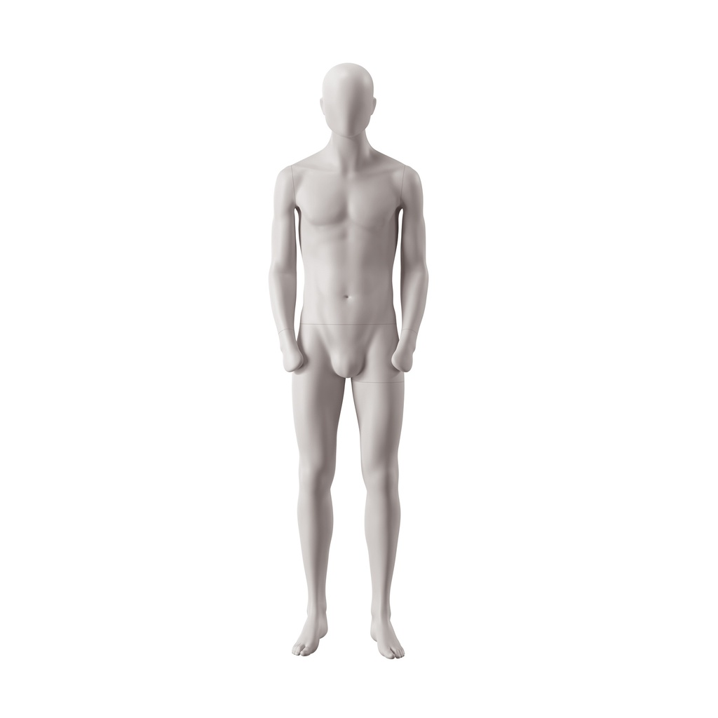Heren mannequin, collectie NXT - gen Z, kleur lichtgrijs, staande pose 025