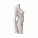 Damesbuste voor lingerie, met armen, B-cup, wit