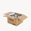 Zwarte kledinghanger, breedte 38 cm, lotus hout, nikkel haak - doos van 100 stuks
