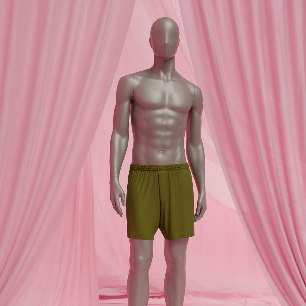 Paspop lingerie heer, metallic huidskleur, staande pose 52