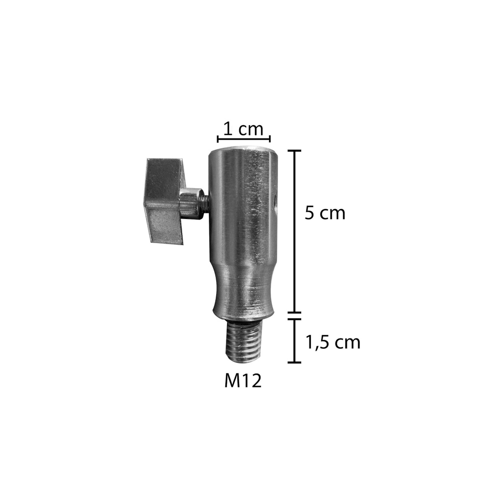BINK - Connector for Calfpin, M12, chrome
