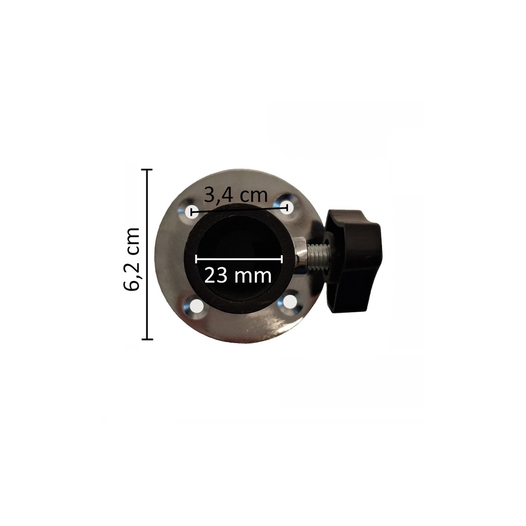 BINK - Connecteur torse pr tubes dia 22mm, chromé 