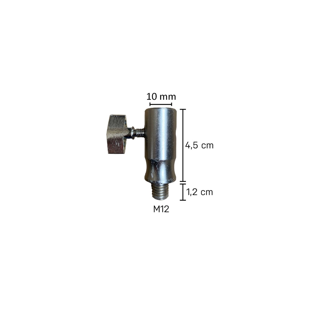 BINK - Connector voor kuitpin, M12, chroom