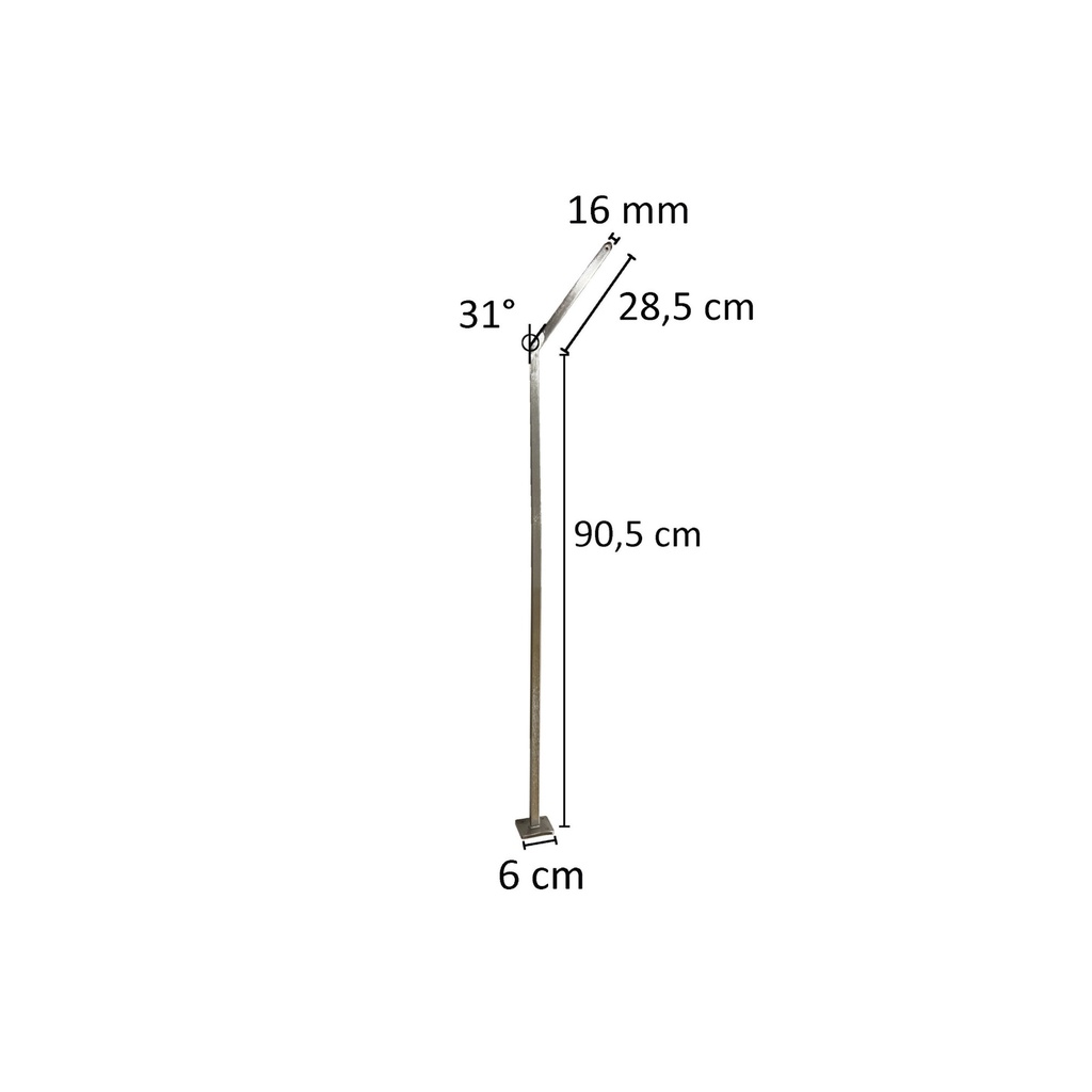 BINK - Goupille arrière pour mannequin de vitrine In Shape/Top Sports, acier inoxydable
