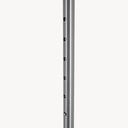 Verstelbaar kledingrek met ronde buizen, 120cm breed, geborsteld staal
