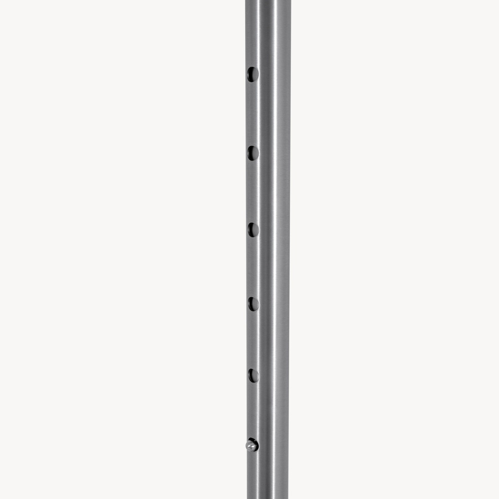Verstelbaar kledingrek met ronde buizen, 90cm breed, geborsteld staal