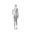 Dames paspop, abstract ballonhoofd, confectiemaat 38EU, wit mat, staande pose 09