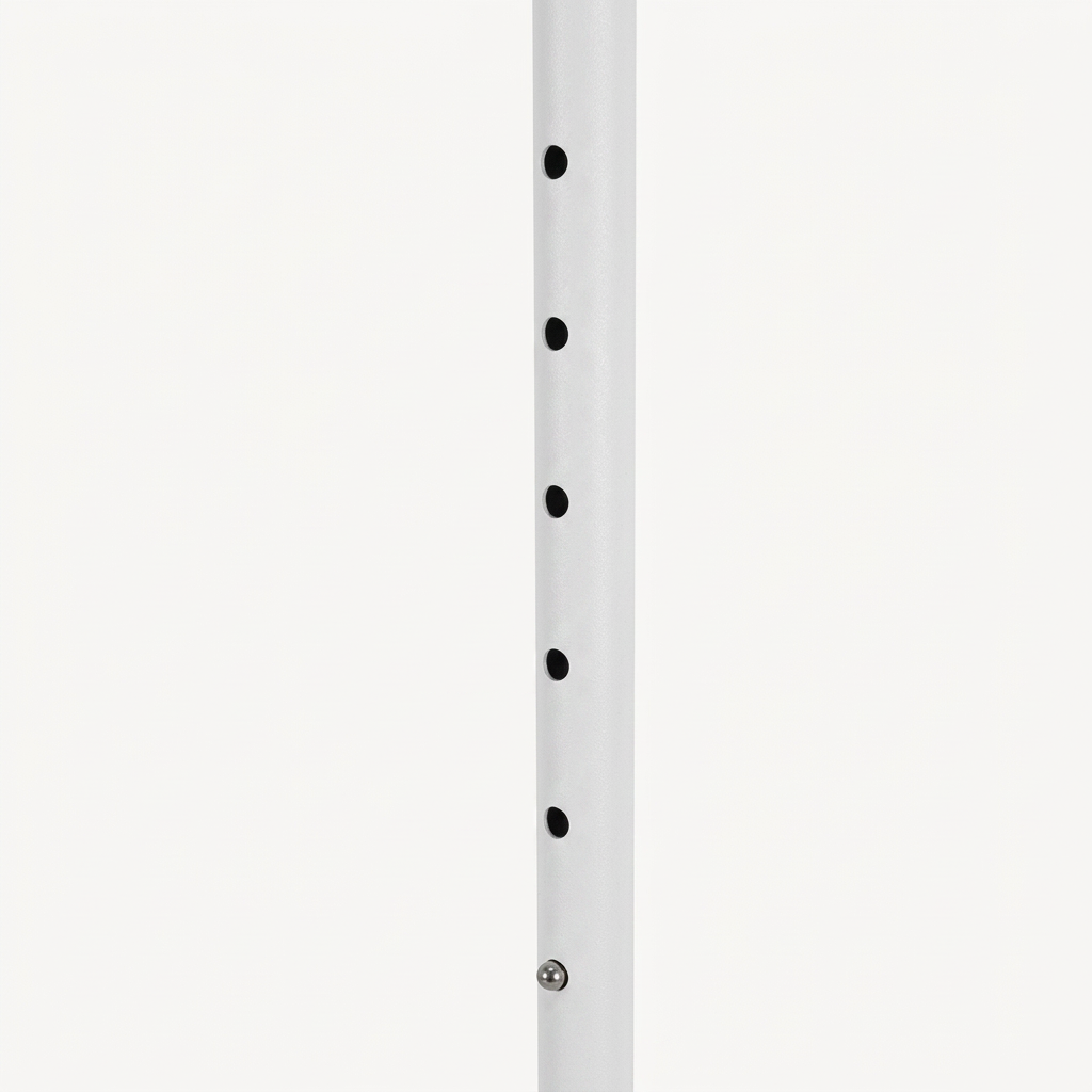BINK - Adjustable clothing rack, round metal tubes, width 120cm, white matt