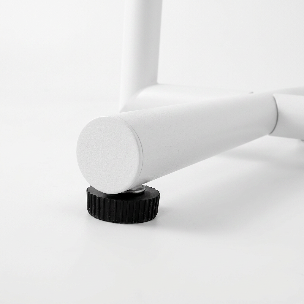 BINK - Adjustable clothing rack, round metal tubes, width 120cm, white matt