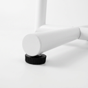 Verstelbaar kledingrek met ronde buizen, 90cm breed, wit mat